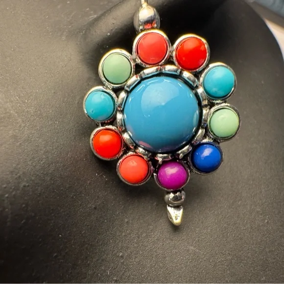 Colorful Cluster Drop Earrings - Picture 2 of 4